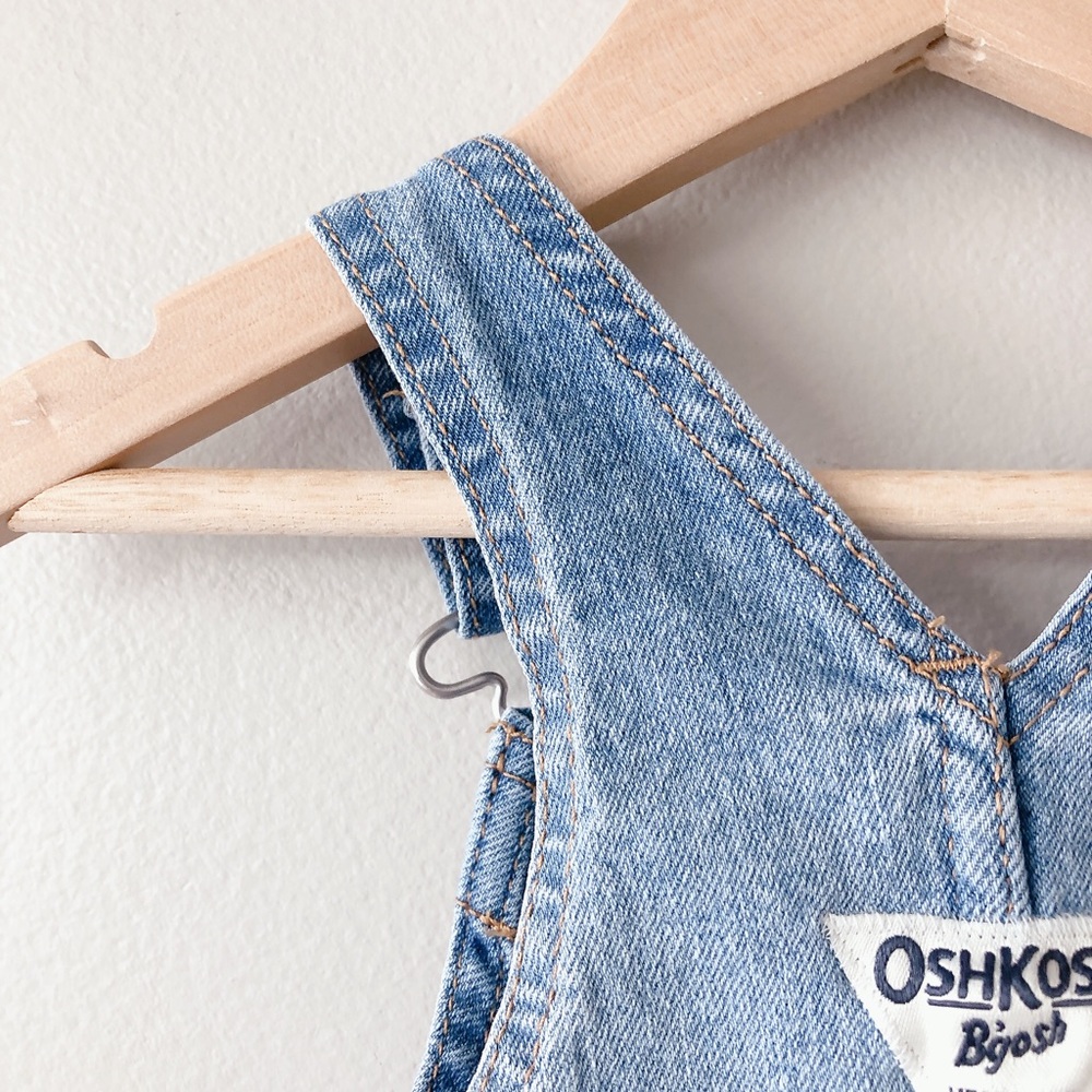 ❗️OshKosh B'gosh Blue Denim and White Floral Skirtall - Picture 9 of 13